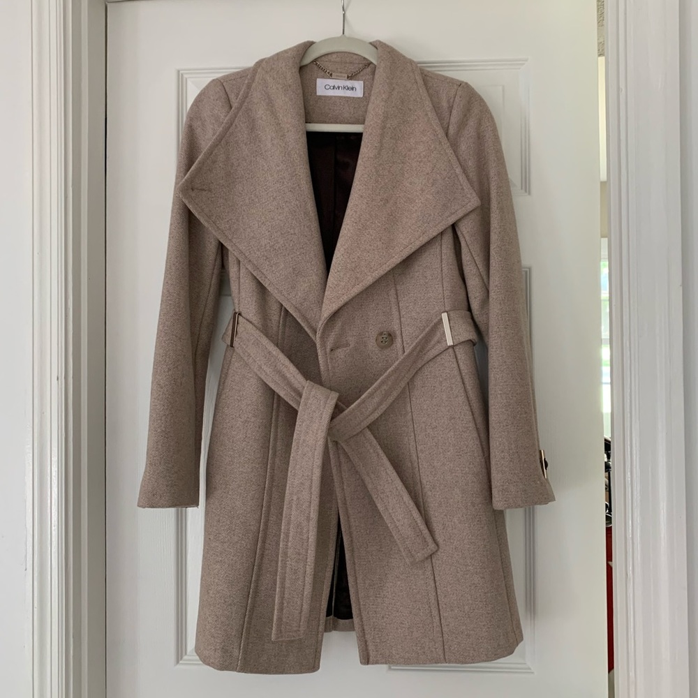 Calvin Klein Wool Trench Coat